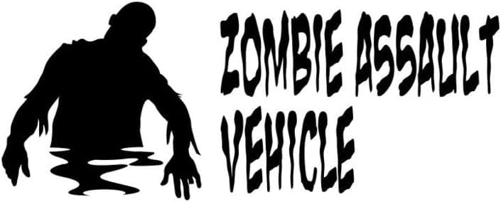 ShirtMania ZOMBIE ASSAULT VEHICLE Zombie Car Laptop Wall Sticker