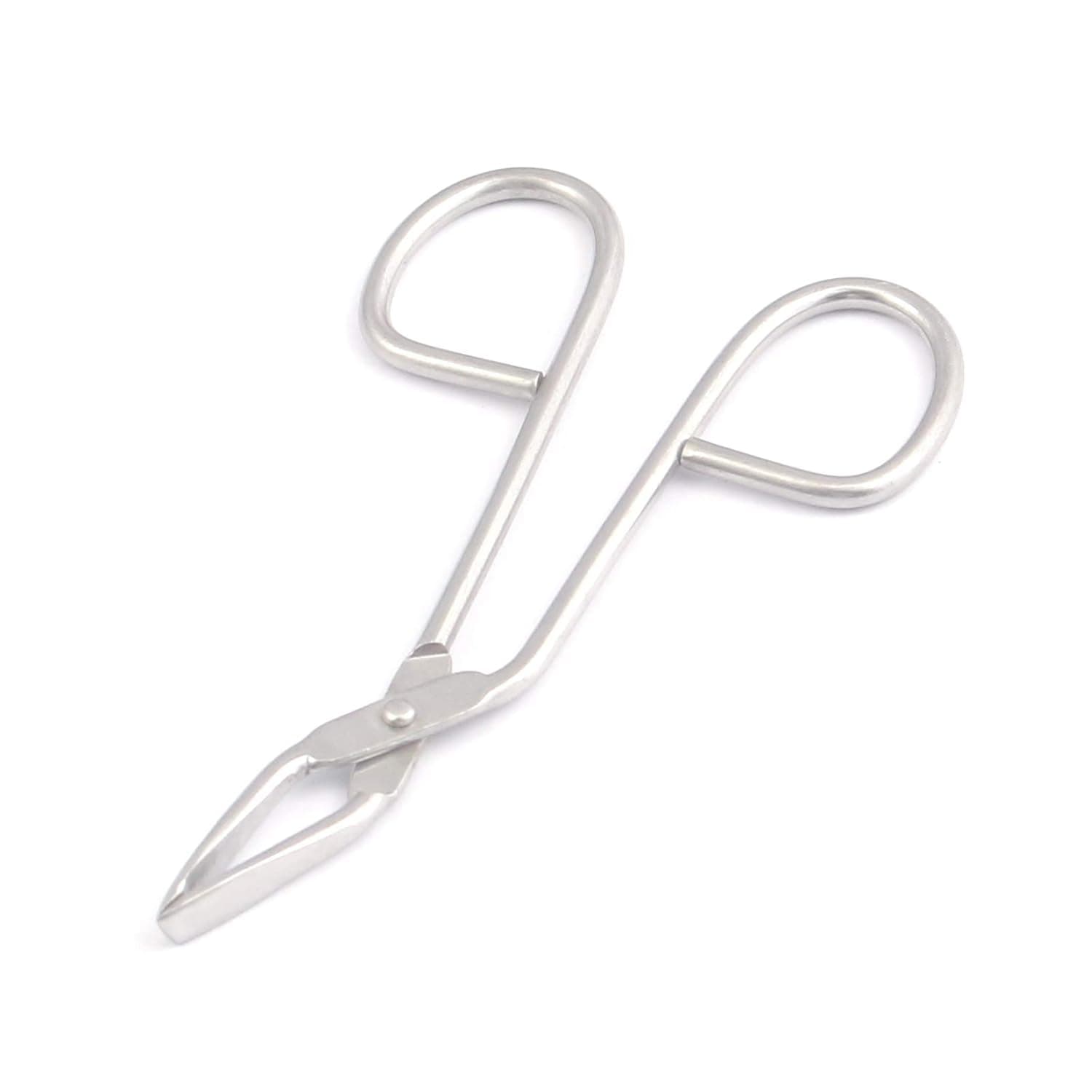AAProTools Professional Stainless Steel Scissors Shaped Slant Tip Tweezer Clip A+ Quality