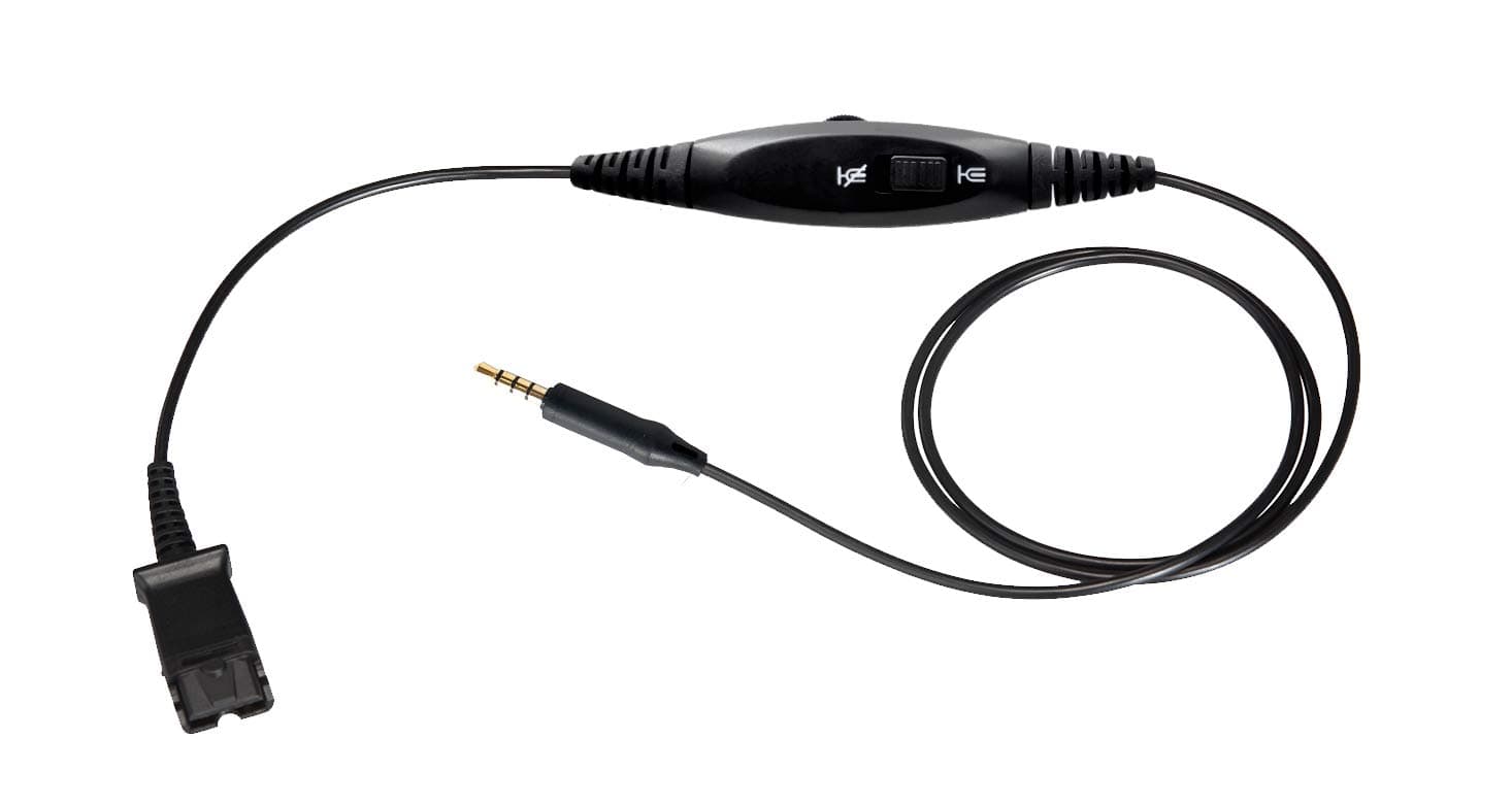 MKJ 3.5mm Headset Cable Compatible with MKJ Headsets 3.5mm Cord 4 Poles Work with Tablets iPad iPhone Android Cell Phones Laptop Computers etc