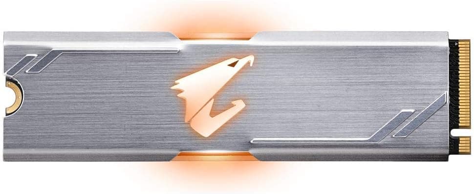 GIGABYTE AORUS RGB NVMe M.2 256GB High Performance Gaming, Integrated Heatsink, Toshiba 3D NAND, DDR Cache Buffer, 5 Year Warranty SSD GP-ASM2NE2256GTTDR