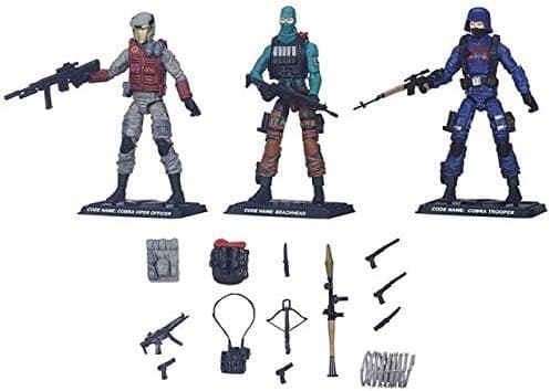 G.I. Joe The Viper's Pit Pack 50th Anniversary ~ Cobra Viper Officer, Beachhead & Cobra Trooper by Hasbro