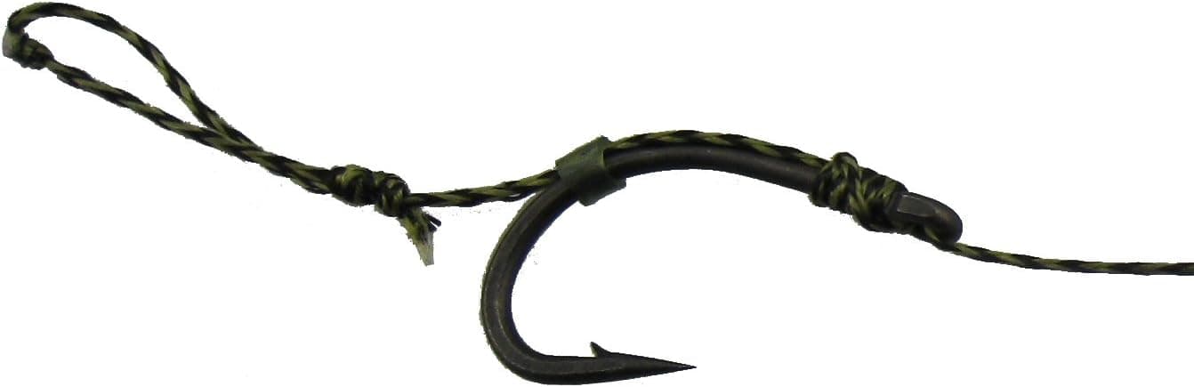 Beyond Tackle Carp Combi Rig 25 Lb Soft Braid Teflon Coated Curve Shank Barbed Hook Pack of 5