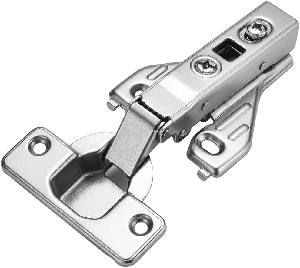 Luokim 40pcs Soft Closing Clip On Face Frame Mounting Cabinet Hinges,Full Overlay,Kitchen Cabinet Door Hinges,Nickel Finish