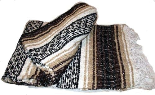 Roger Enterprises Falsa Blanket Rugs, Throws, Yoga Mats Sz 77"/56" Tan White Combination