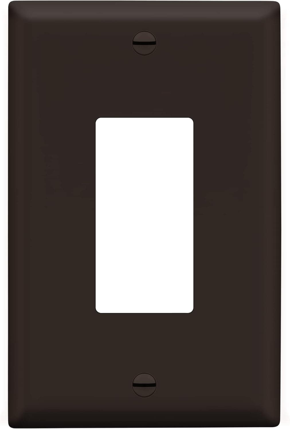ENERLITES Rêve Collection Luxury Decorator Light Switch or Receptacle Outlet Wall Plate, Matte Finish, Mid-Size 1-Gang 4.88" x 3.11", Polycarbonate Thermoplastic, UL Listed, R8831M-BR, Brown