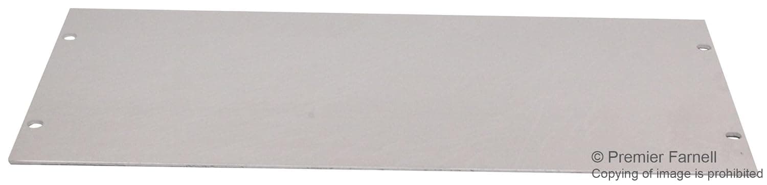 BUD Industries SFA-1834 Aluminum Surface Shield Panel 19" L x 7" W x 0.13" H, Black