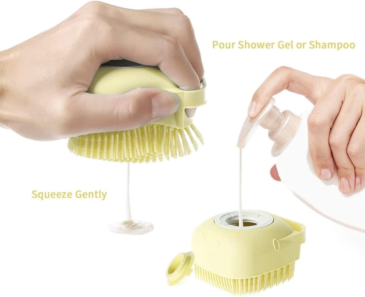Colorful Silicone Body Scrubber, Face Cleanser, Massager - Exfoliating Loofah Brush for Shower and Bath - Easy to Clean Tool With Unique Non-Slip Design - Perfect for Bathing Kids and Washing Pets