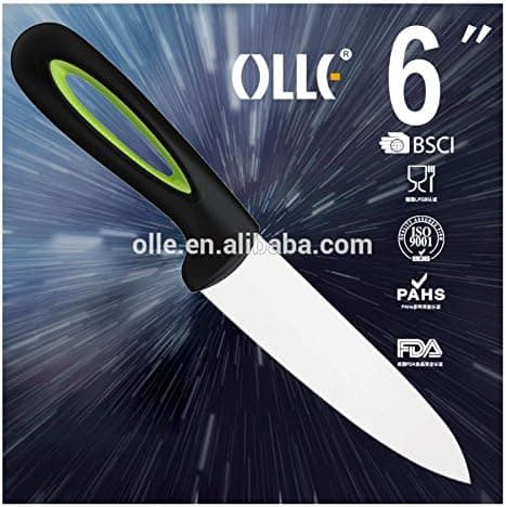 Sharp Box Ceramic Chef Knife - Tear Drop Handle - Professional Grade Chef Knife – Eco Friendly Product – Black Blade