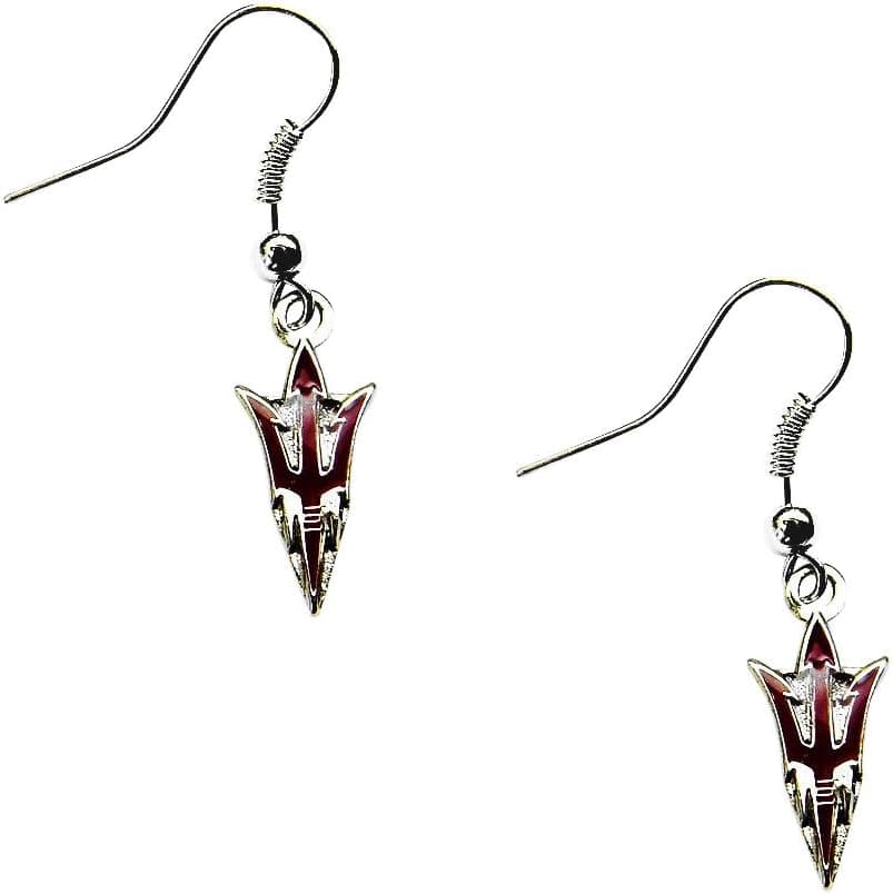 Arizona Sun Devils Fork Dangle Earring Set Charm Gift