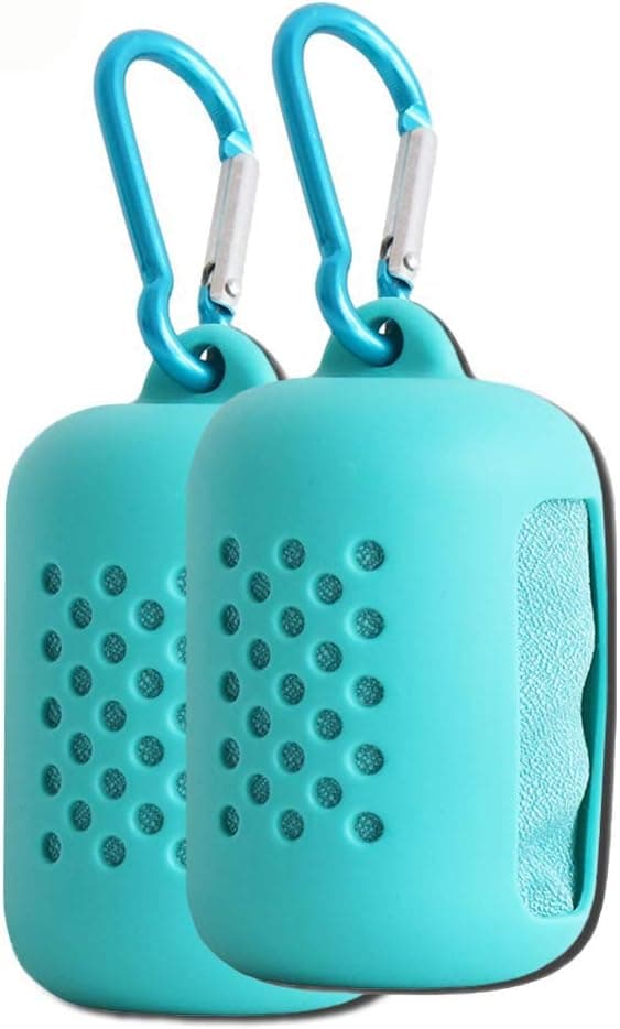 PHNAM Microfiber Camping Towel Quick Dry Absorbent Lightweight Portable Travel Sports Towels Storage Case with Buckle for Hiking Camping Gym Exercise & Fitness