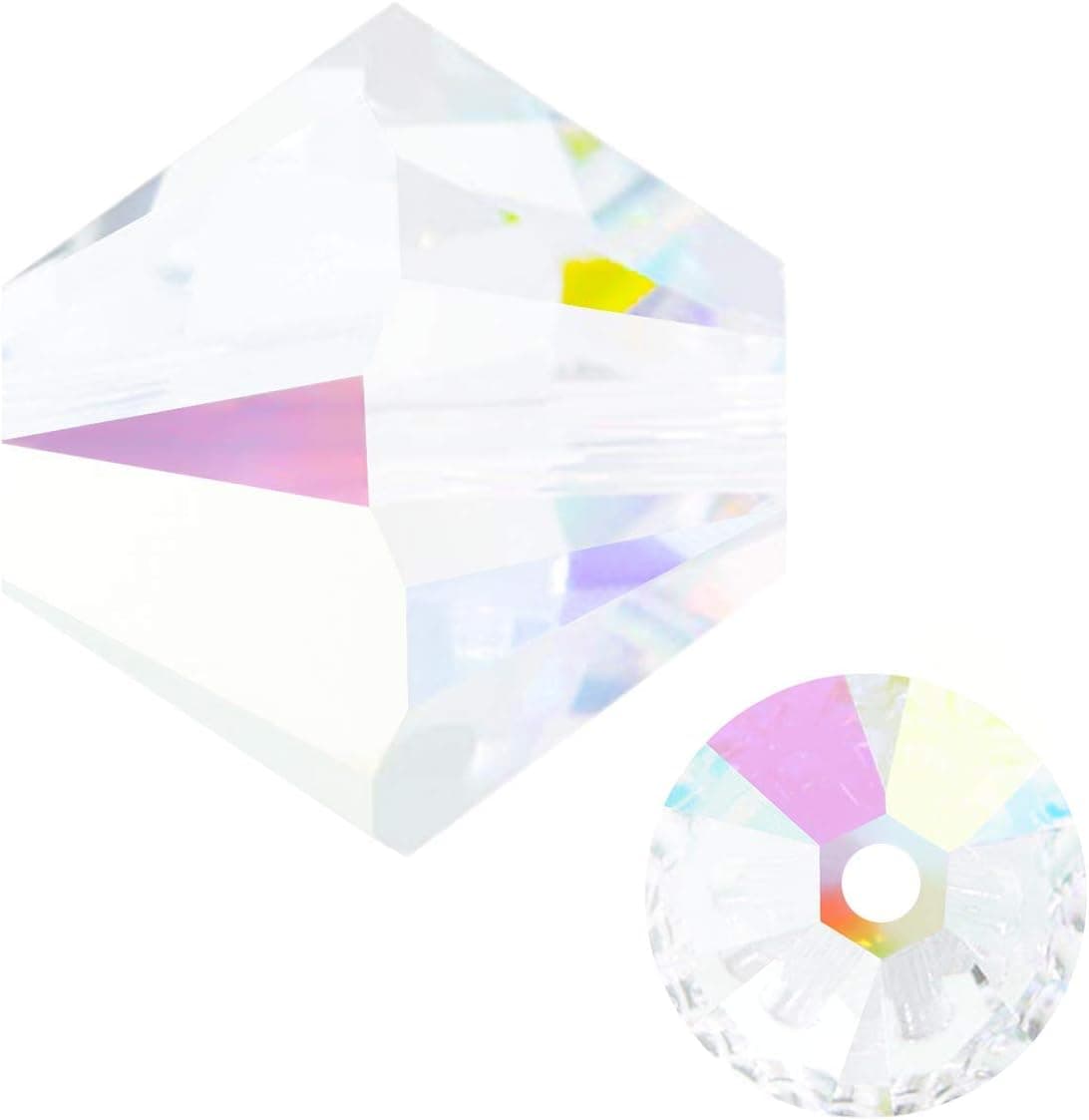 Swarovski Crystal, 5328 Crystal Bicone Beads, 2.5mm, Crystal AB, Pack of 144