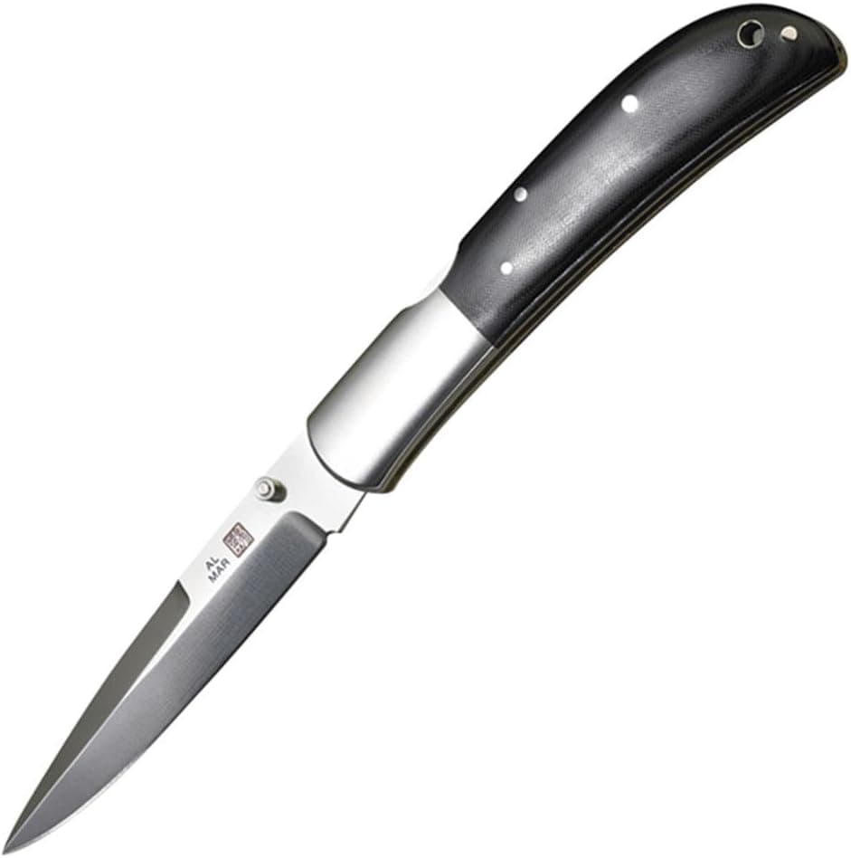 Al Mar 1005BMT Eagle Folding Knife, Black Micarta Handle, Talon Blade, Plain