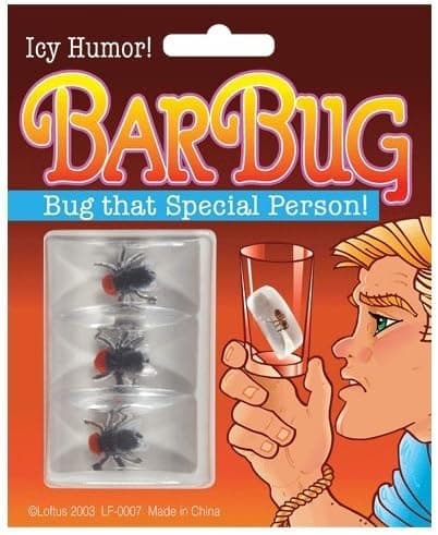 Bar Bug in Ice Cube Prank Gag 3 Pc