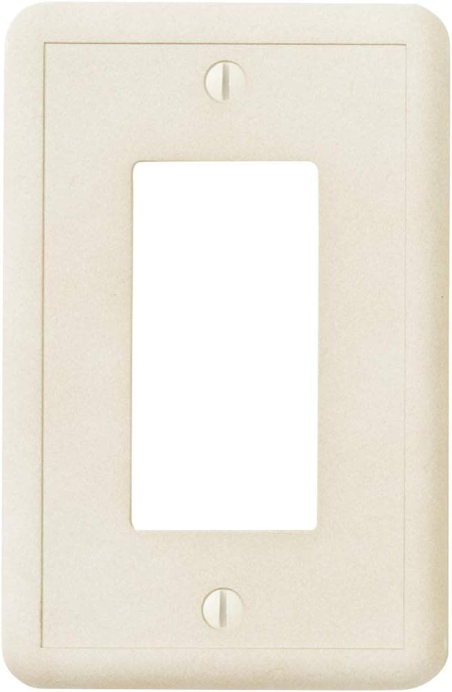 Questech Single Rocker - Ivory Light Switch Cover Textured Decorative Outlet Cover Wall Plate