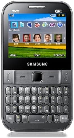 Samsung GT-S5270L Chat 527 Unlocked Quad-Band 3G GSM Phone with 2MP Camera, Wi-Fi, GPS and Social Networking - US Warranty - Silver