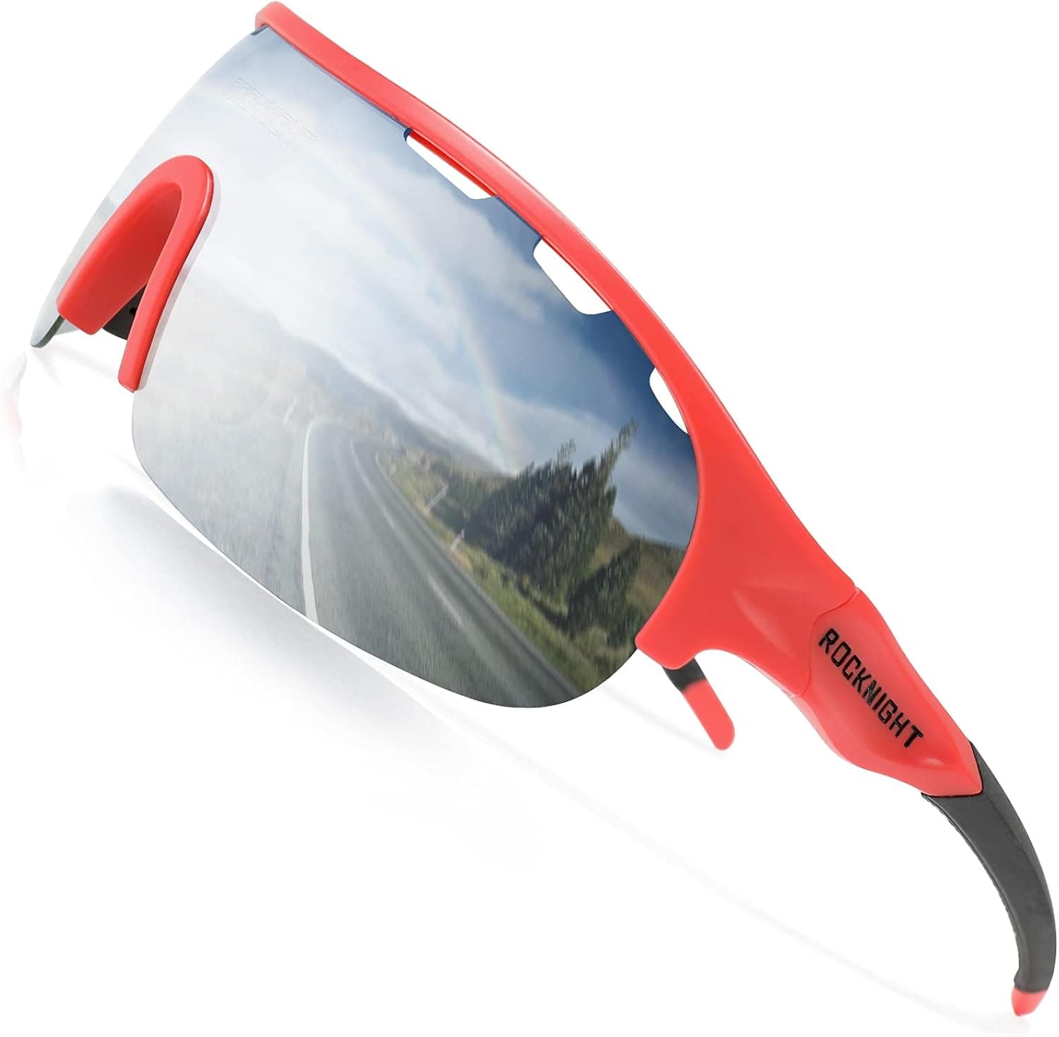 ROCKNIGHT HD Polarized Sports Sunglasses Cycling Driving Baseball Outdoor Ultralight TR90 Frame Big Lens