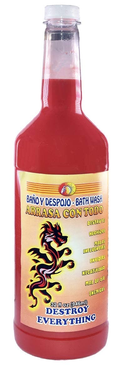 Mistic 1 BOTTLE EXTRA LARGE BOTTLE DESTROY EVERYTHING BATH ARRASA CON TODO Y LAVAPISOS 32 OZ. - SPIRITUAL MAGICK PAGAN WICCA