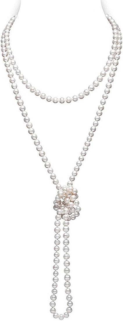 Nightycatty 1920s Pearl Flapper Beads Great Gatsby Necklace Accessories Gift Wrap