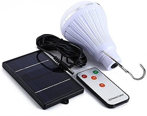 Solar Light Bulb, LightMe Dimmable Multi-Functional Brightness 20 LED Solar Powered Lamp Solar Lights with Remote Controller for Outdoor Hiking Fishing Camping Tent