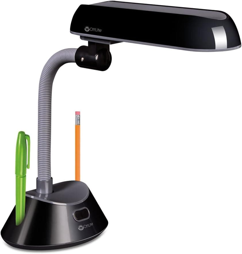 OttLite U15BG8 Refresh Table Lamp in Black