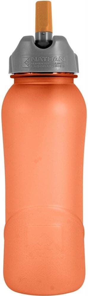 Nathan Hydration 2014 Tritan Flip Straw Water Bottle - 700ml - 4023 (Hi-Viz Orange Frosted)