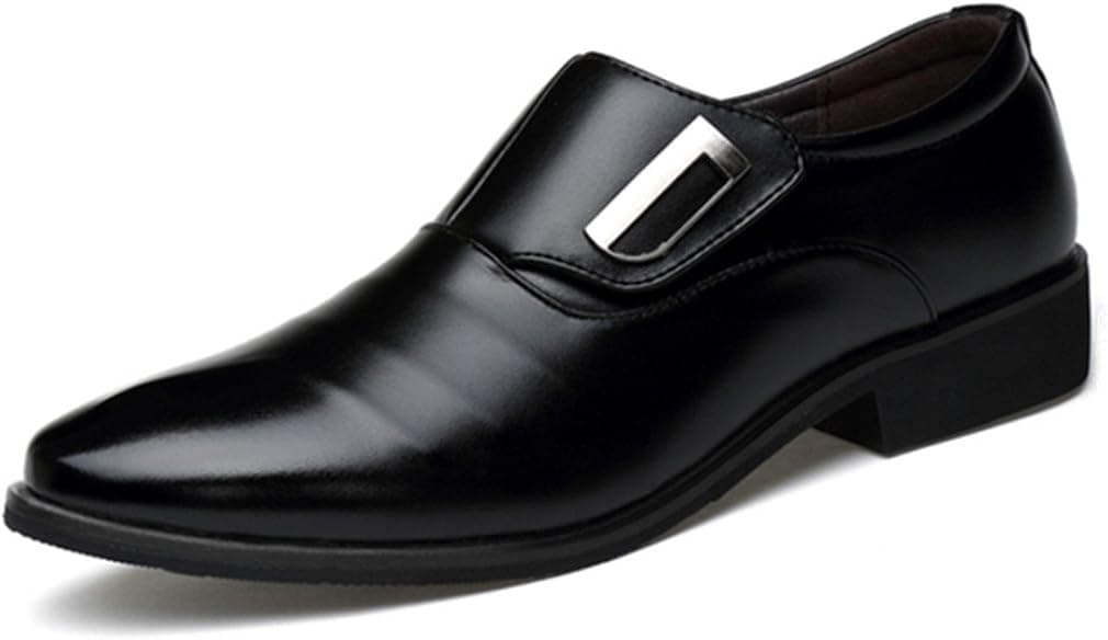 Seakee Men's Business Slip-on Dress Shoes Semi-Formal Oxford