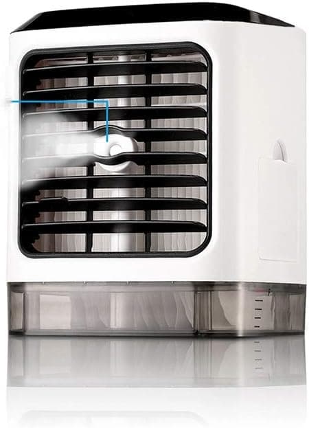 Sprint4deals Personal Air Conditioner Fan, Mini Portable Air Cooler, Portable Air Cooler Fan, Mini Evaporative Air Cooler with Remote Control, Humidifier, Air Purifier for Home Office Outdoor (White)