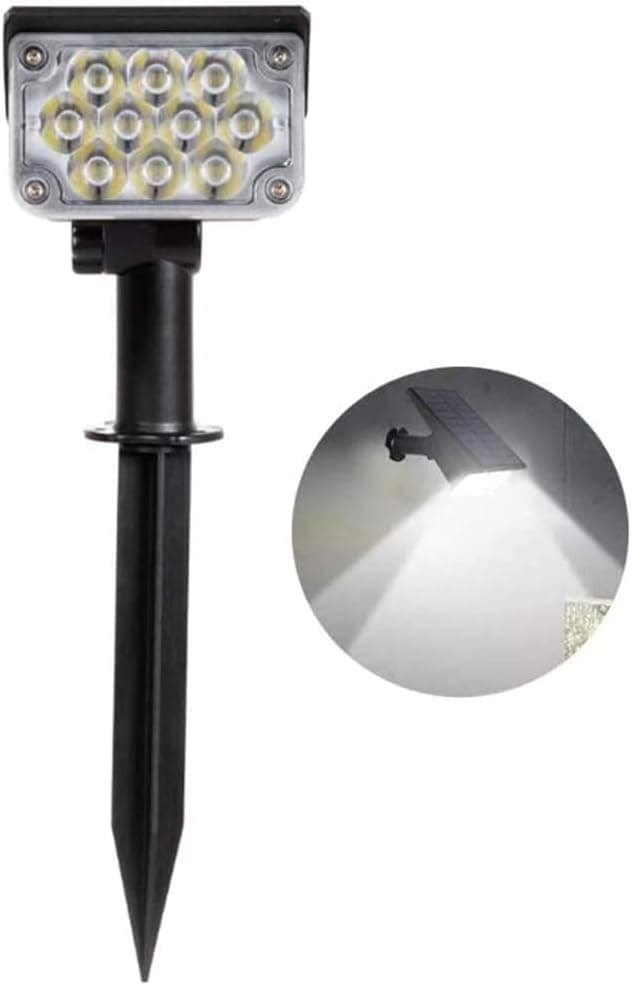 VEEKI Solar Spotlights Outdoor, Solar Powered Spot Lights 20 LEDs IP65 Waterproof Decor Solar Landscape with Extension Stake 6000K Wall Lights for Yard Garden Lawns Landscaping (Cool Light) (1 Pack)