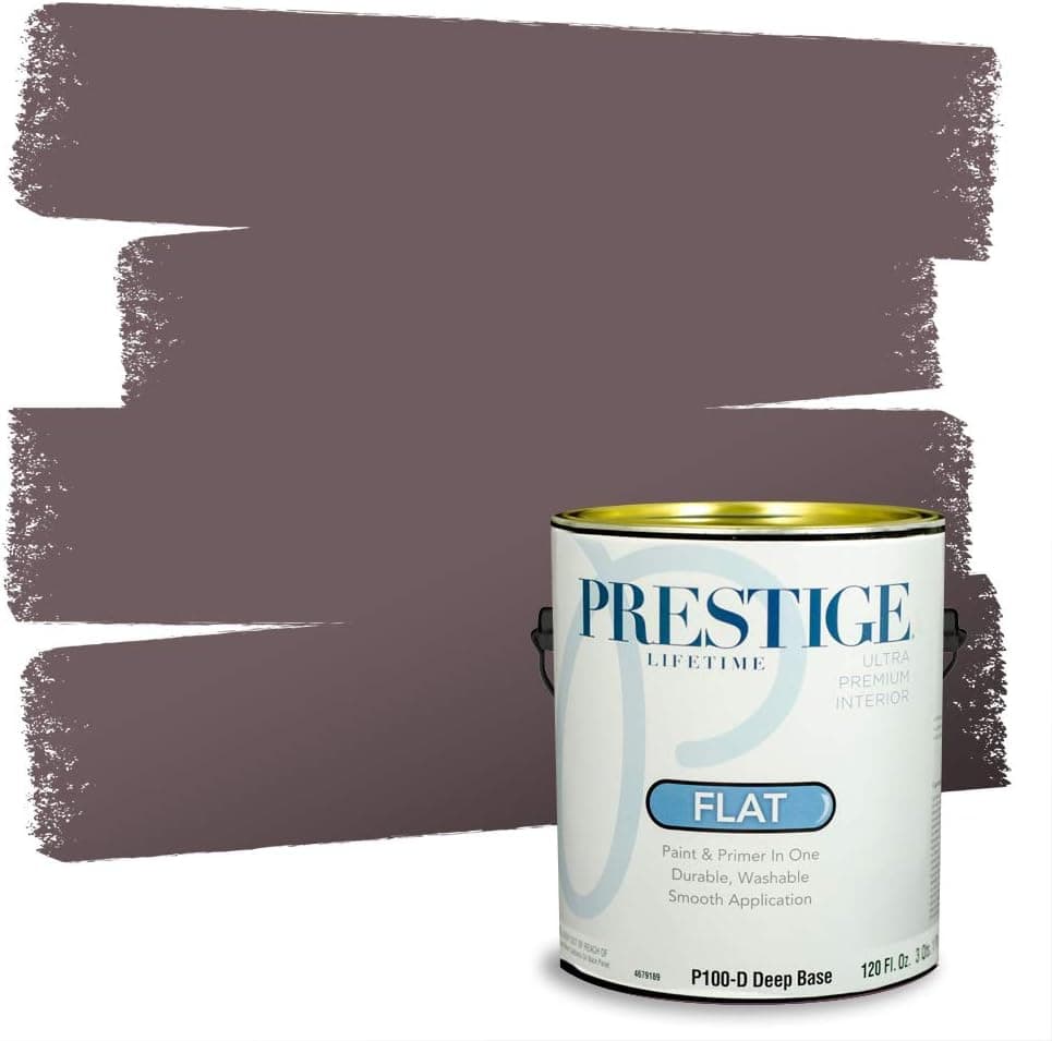 PRESTIGE Paints Interior Paint and Primer In One, 1-Gallon, Flat, Comparable Match of Sherwin Williams* Poetry Plum*