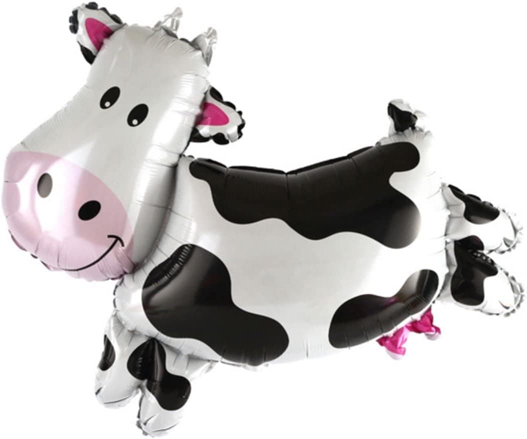 12 Pcs Cow Shape Mylar Foil Balloon, Animal Cow Theme Birthday Party Supplies, 14" Inches