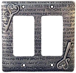 Crosby & Taylor (Tin Woodsman Pewter) Home Solid Pewter Switch Plate / 2 Rocker