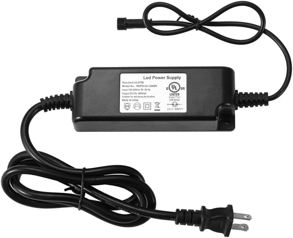 FVTLED Power Adapter, Transformer, Power Supply UL Listed UL8750 DC 12V 30W US Plug Only Suitable for FVTLED LED Deck Lights Kit