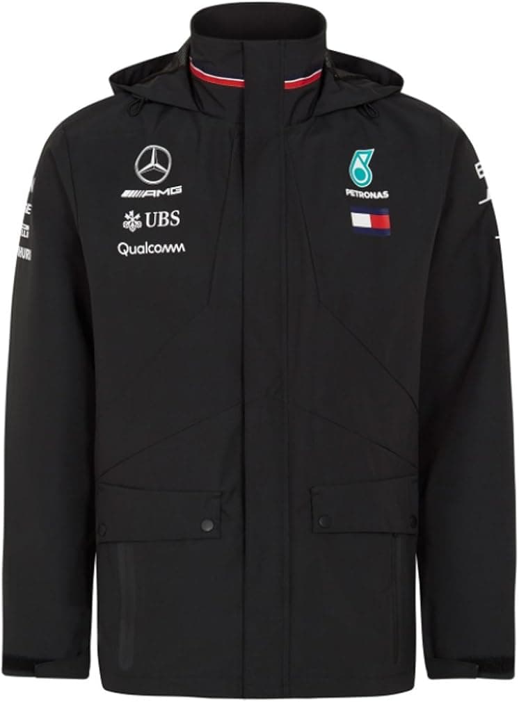 Mercedes AMG F1 Team Rain Jacket Black Official 2018