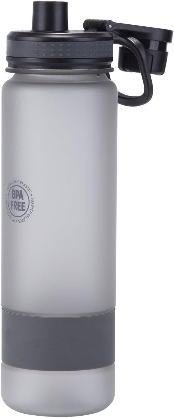 VANLE MAX Tritan Sports Water Bottle 30oz - Large for Outdoor & Gym, Leak Proof BPA Free Co-Polyester Plastic Drinking Bottle (Black)