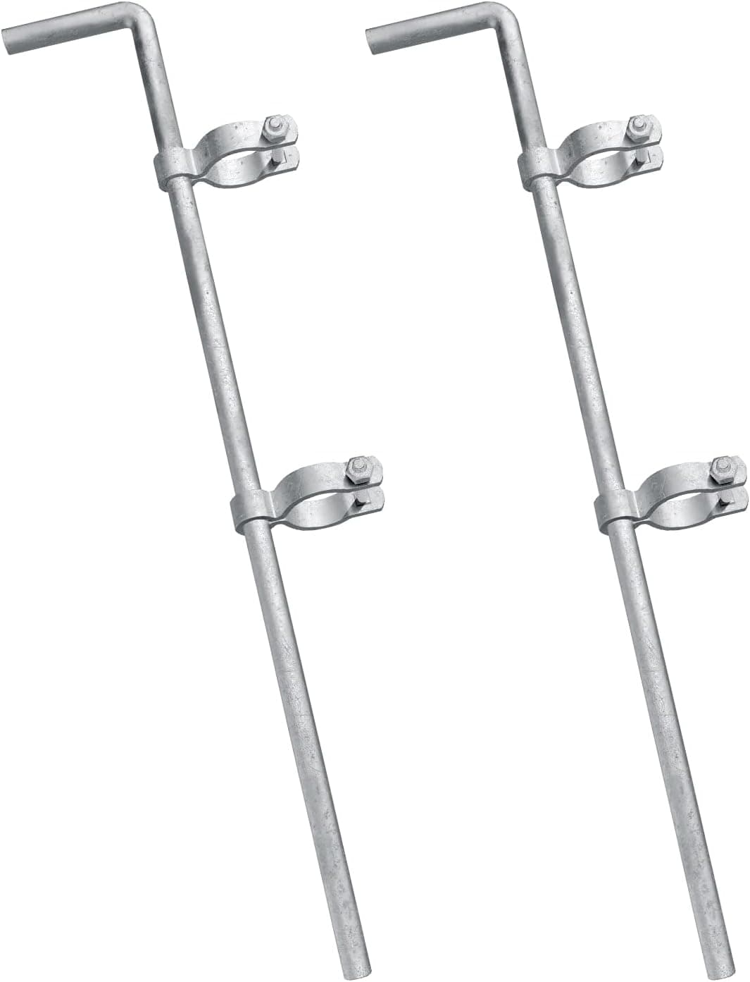 Chain Link Gate Drop Rod 1-3/8" × 32", VIVIDA Cane Bolts for Chain Link Gate, Drop Pin for Single or Double Gate, Galvanized Steel, 2 Pack