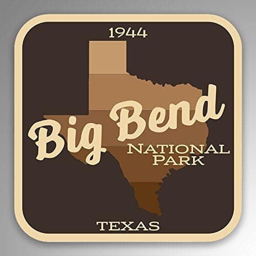 JMM Industries Big Bend National Park Vinyl Decal Sticker Car Window Bumper 2-Pack 4-Inches by 4-Inches Premium Quality UV Protective Laminate NPS064