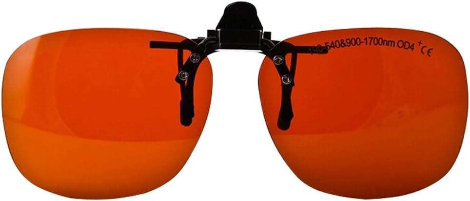 BIPEE YH-14C Clip-on Flip Up Laser Safety Glasses, 190~540&900~1700nm Multi-Wavelength, 60%VLT