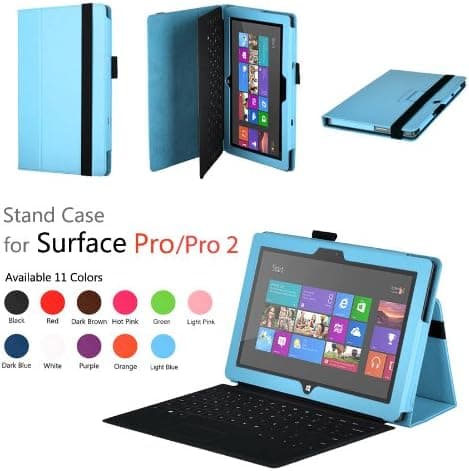 Case for Surface Pro 1st/ Surface Pro 2 - onWay Premium Folio Case Cover with Stand for Microsoft Surface Pro 1st/ Surface Pro 2 (Does not fit Windows RT Version), Sky Blue