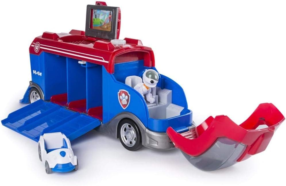 Paw Patrol Mission Paw - Mission Cruiser with Robo Dog, Marshall, Skye, and Chase , Vehicle and Figure with Cleaning Cloth, Bundle