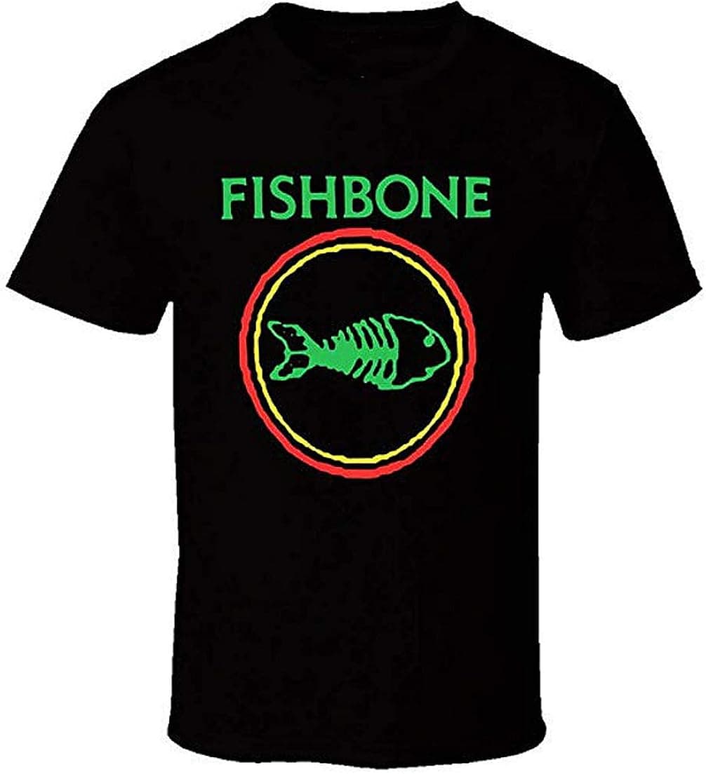 Fishbone Retro Punk Rock and Roll Band Fish Bone T Shirt Black
