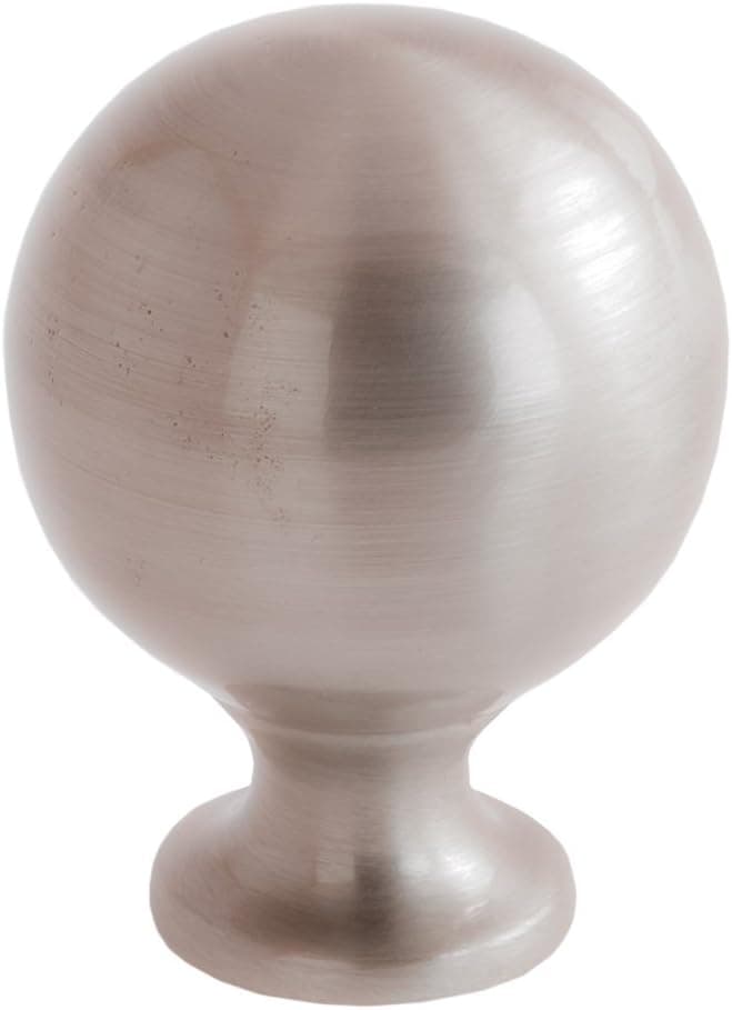 Southern Hills Brushed Nickel Cabinet Knobs, Pack of 5 Round Ball Knobs, Satin Nickel Kitchen Cabinet Hardware, Drawer Pulls SHKM3333-SN-5