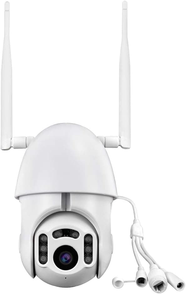 WiFi Security Camera Outdoor PTZ 1080P IP Dome Camera with Waterproof Night Vision Two Way Audio Motion Detection Alarm Remote Intelligent + 64G SD Card
