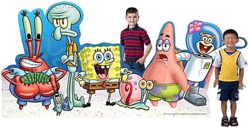 4 ft. 5 in. Spongebob Squarepants & Gang Standee Standup Photo Booth Prop Background Backdrop Party Decoration Decor Scene Setter Cardboard Cutout