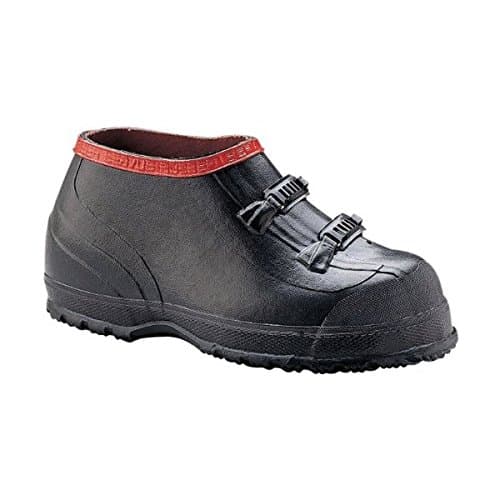 Overshoes, Men, 13, 2-Buckle, Blk, Rubber, PR