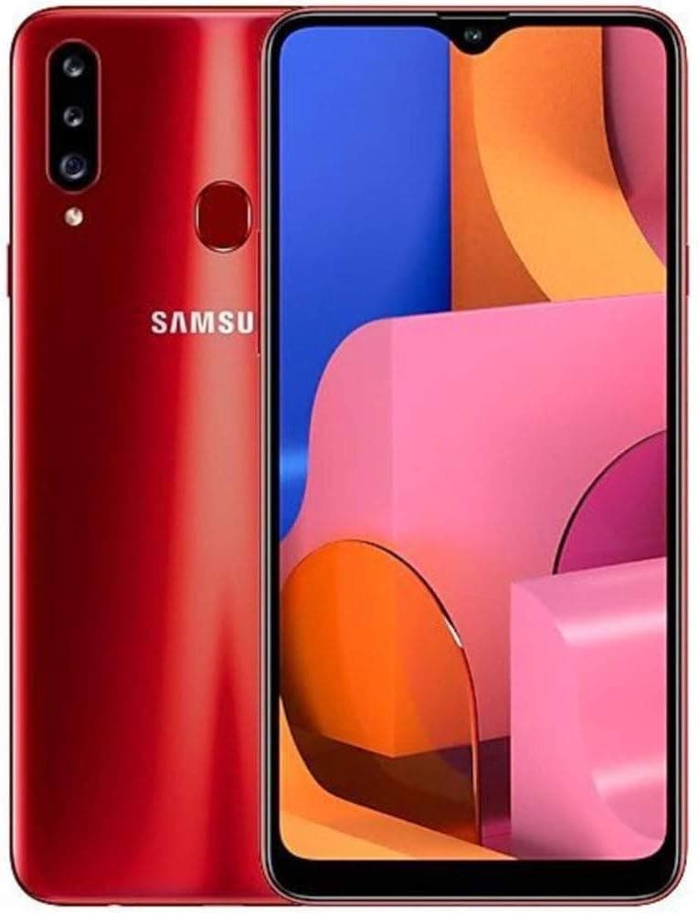 Samsung Galaxy A20S Triple Cameras (32GB, 3GB RAM) 6.5 Display US & Global 4G LTE GSM Unlocked A207M Single SIM International Model - Red (32GB + 64GB SD Bundle)
