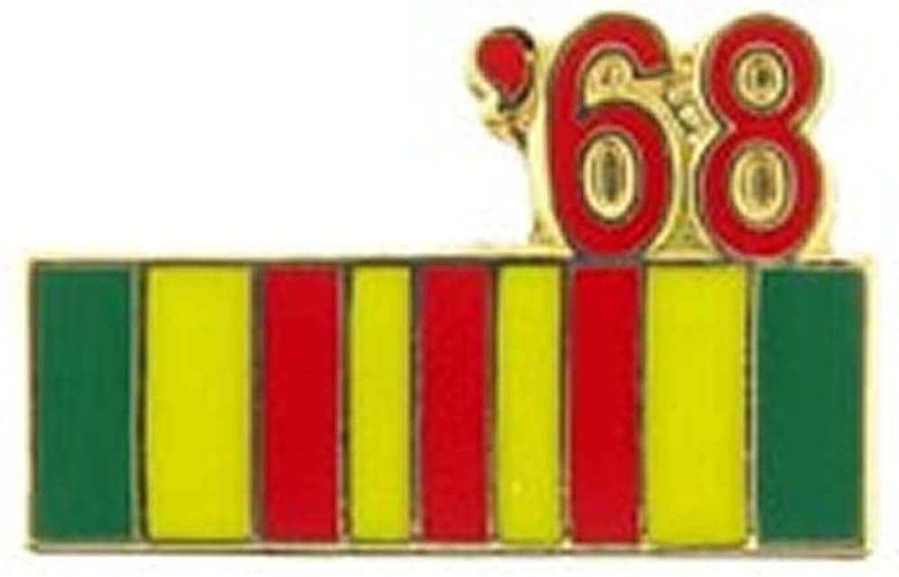 1968 VIETNAM SERVICE RIBBON LAPEL PIN OR HAT PIN - VETERAN OWNED BUSINESS