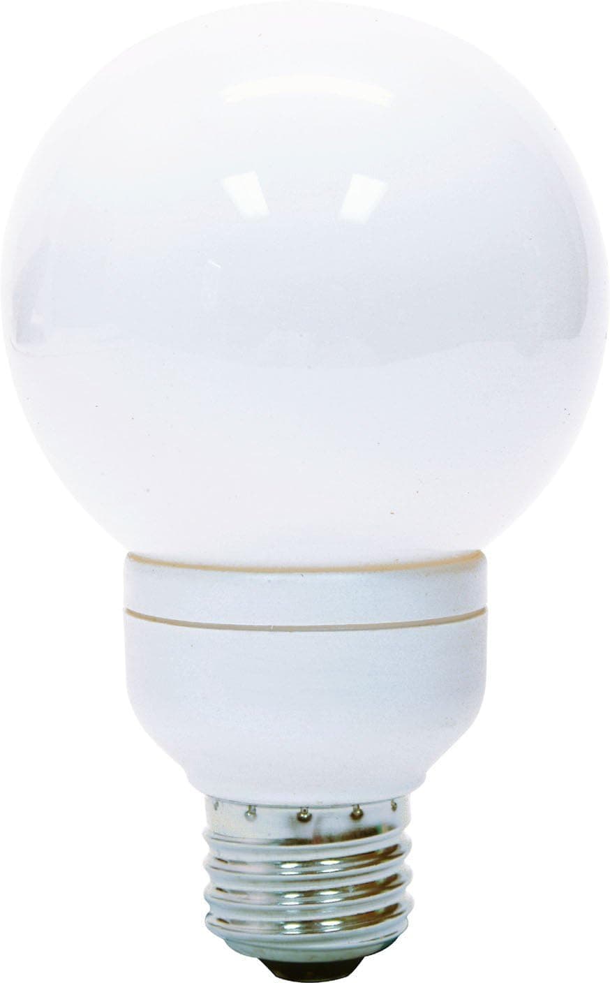 GE Lighting 00575 11-Watt Energy Smart G25 Globe CFL, Light White, 3-Pack
