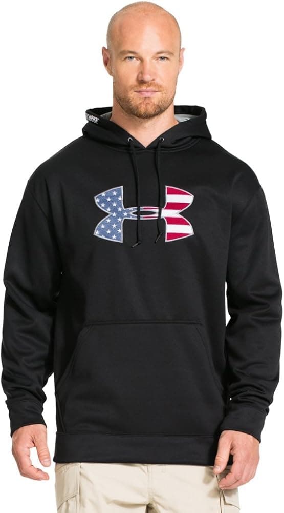 Under Armour Men's Big Flag Logo Tackle Twill Fleece Hoodie