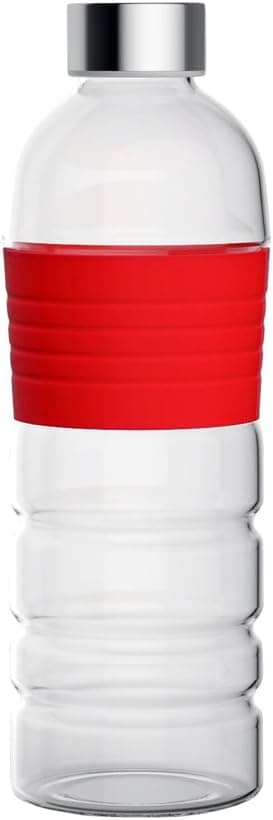 Xtremeglas 32oz/900ml Leak Proof Glass Water Bottle with Silicone Sleeve Multiple Colors Recyclable BPA Free!