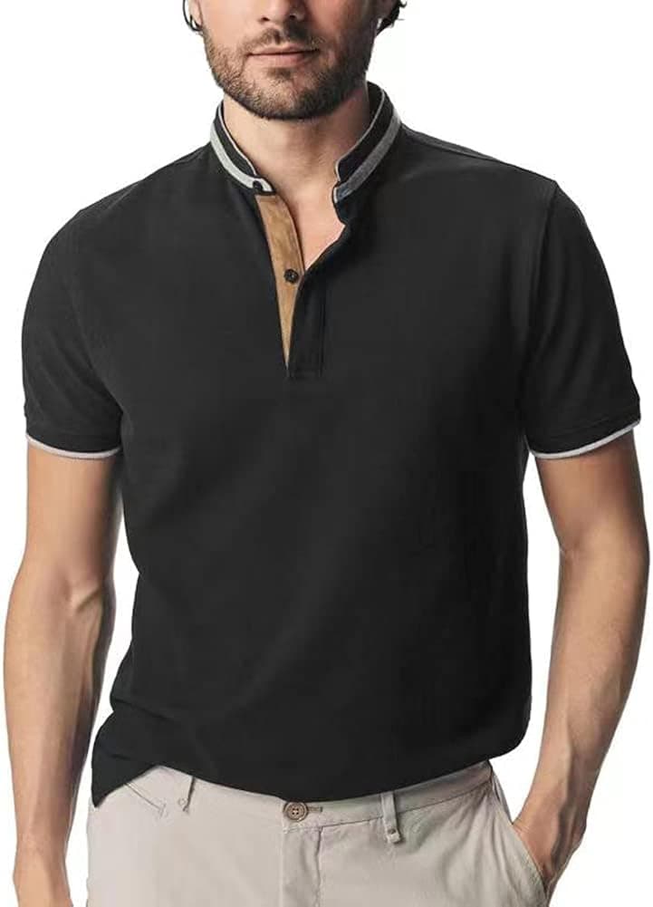 GAVIN BLEU Men's Short Sleeve Classic Fit Shirt
